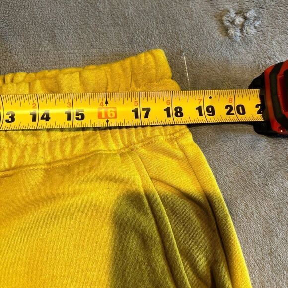 San Francisco Work Shirts Fleece Sweat Shorts Mens XL  7” Yellow Orange  NWT  B2 - Picture 4 of 5